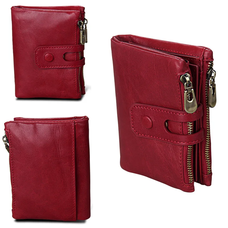 

2021 Disney Fashion Wallet Female Leather Wallet Female Double Zipper Luxury Coin Wallet ID Card Universal Wallet