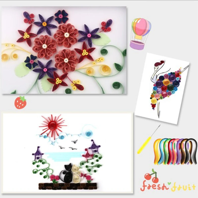 

1 Set/18 Pcs Paper Quilling Kits DIY Paper Quilling Set With, Quilling