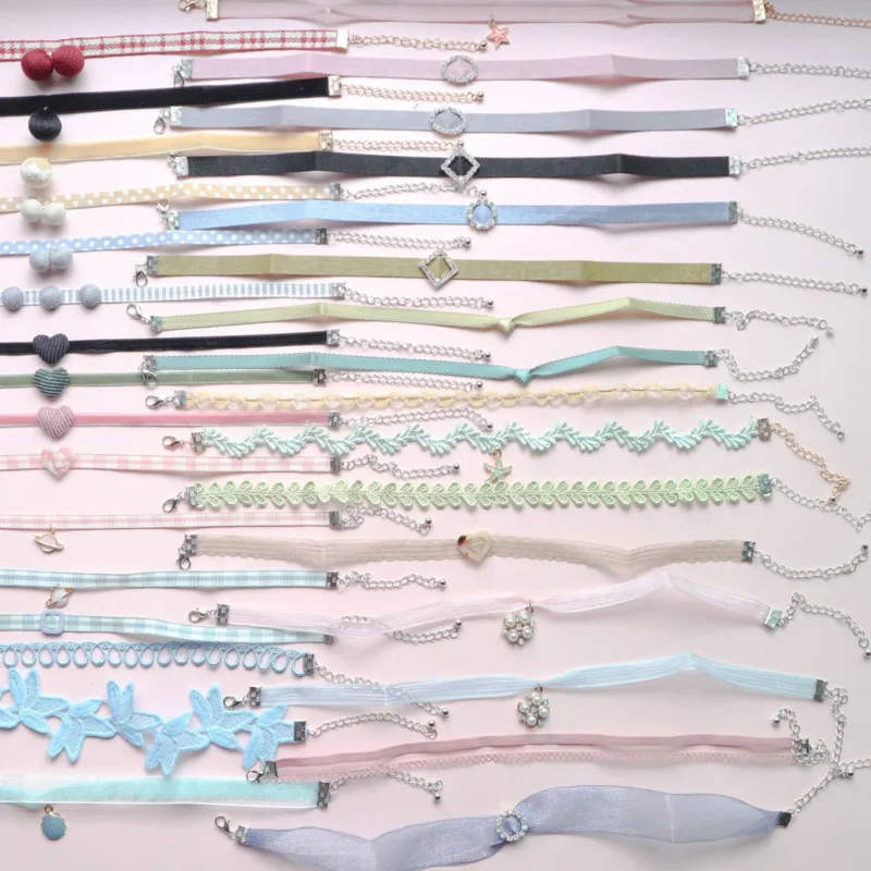 Женское Ожерелье с кружевом в японском и корейском стиле | Украшения аксессуары