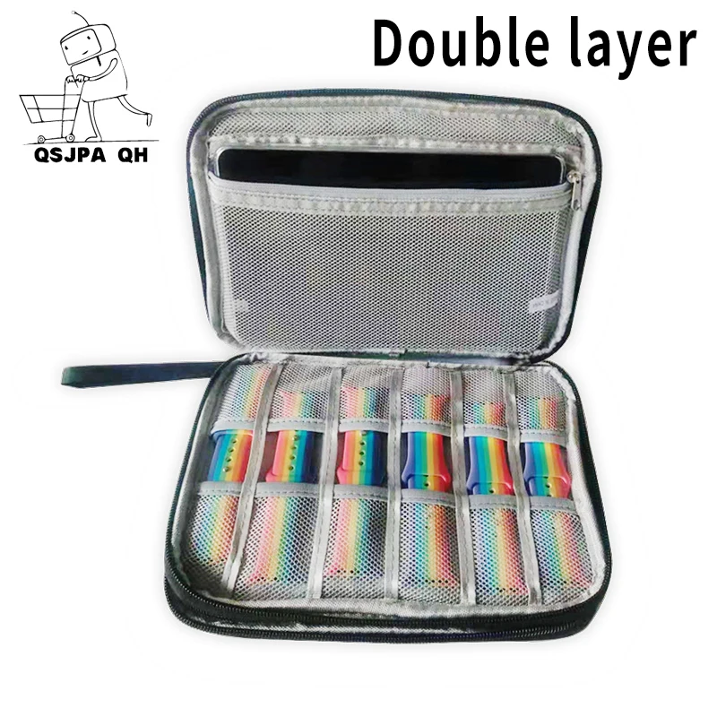 

Двухслойный чехол для хранения ремешка для часов Apple Watch, коробка для ремешков 7,9 дюйма, органайзер для зарядного устройства для IPad, телефона,...