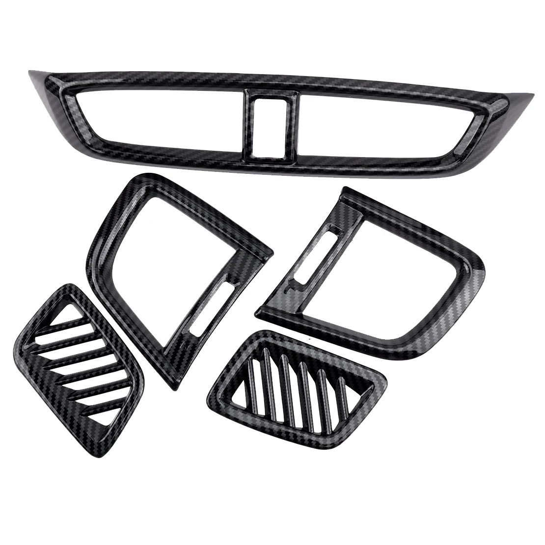 

Beler 5 шт./компл. обшивка крышки вентиляционного отверстия салона автомобиля подходит для Honda CR-V CRV 2017 2018 2019 2020 ABS Стиль углеродного волокна