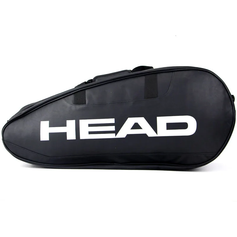 100% PU черная голова теннисная Сумка Многофункциональная большая Capaicity сумка для