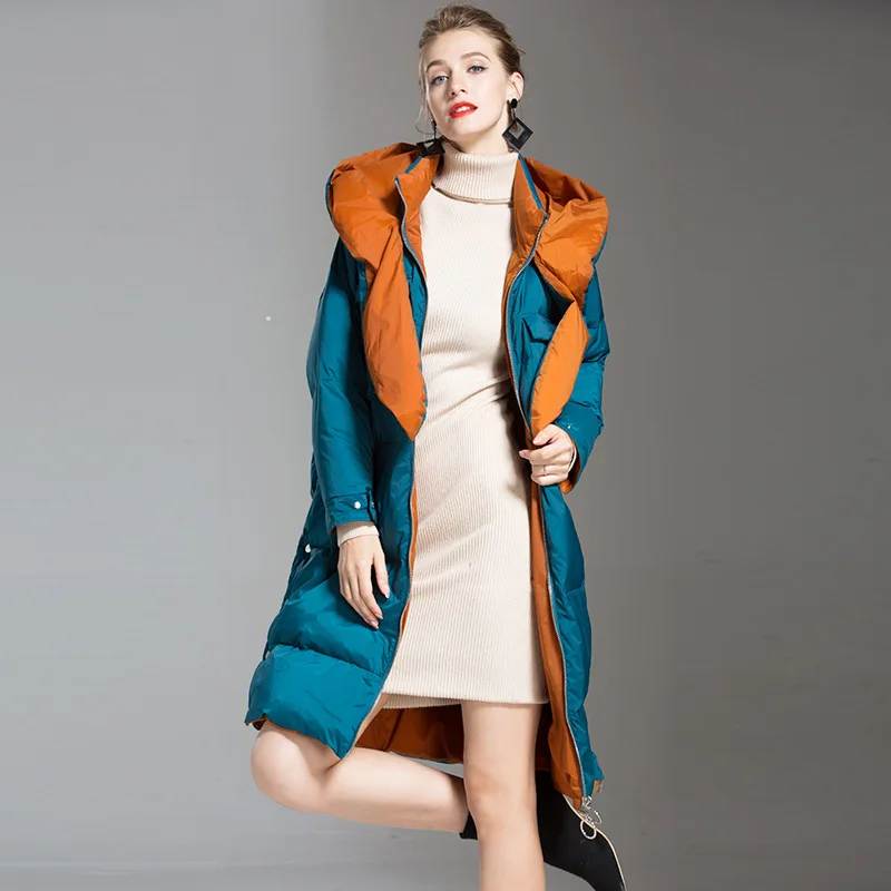 Warm 90% White Duck Thick Down Winter Abrigos Mujer Invierno 2021 Korean Style Fashion Woman Hooded Coat Women