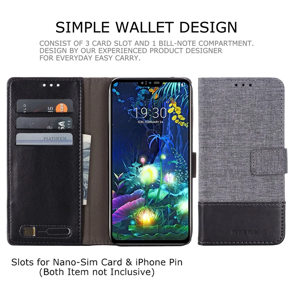 PU Leather Case for LG V50 V30 V40 V35 ThinQ Luxury Canvas Silicone Phone Cover K40 K12 Plus G5 G6 G8S X4 2019 Bag |