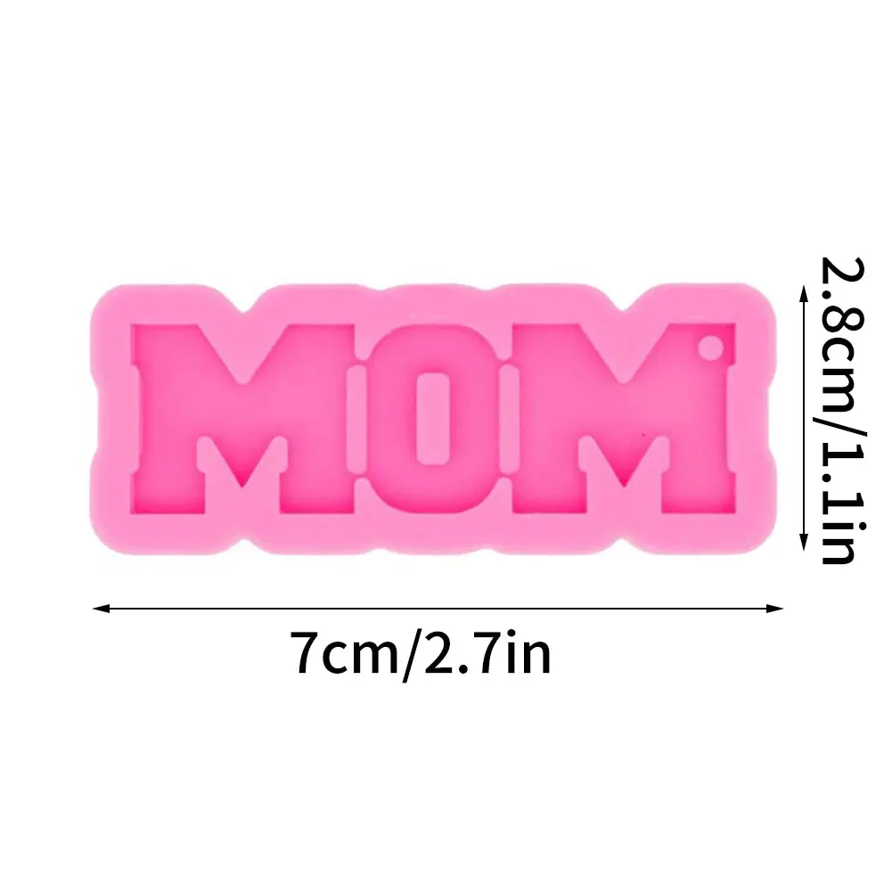 

Silicone Keychain DIY Mold Mothers Day Gift Wax Melt Mold Mom Word Letter Mould For Luggage Tag Earrings Candy Crafting Tools