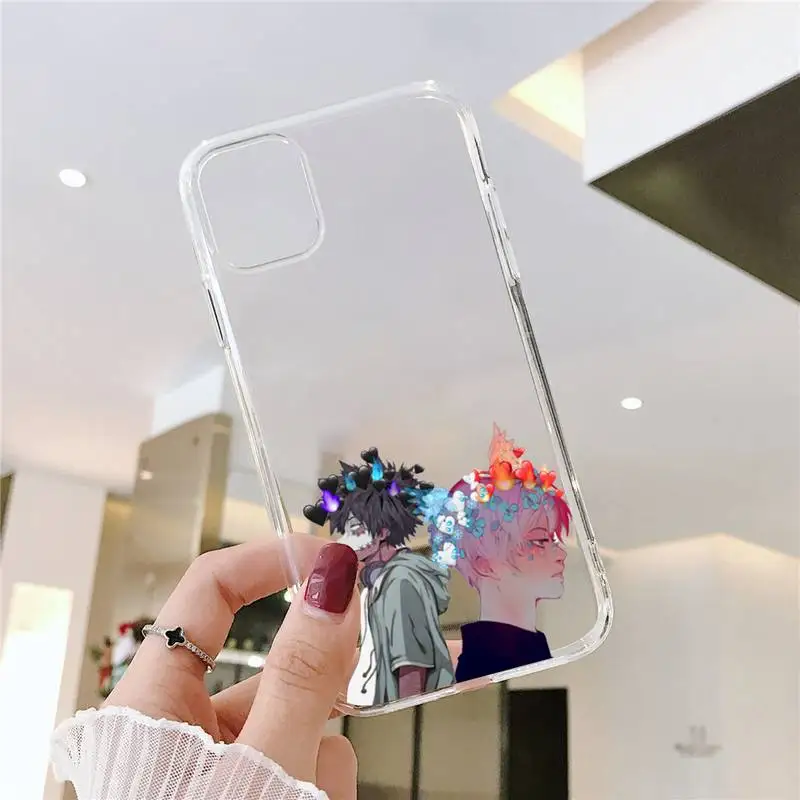 

my hero academia Phone Case Transparent for iPhone 11 12 mini pro XS MAX 8 7 6 6S Plus X 5S SE 2020 XR