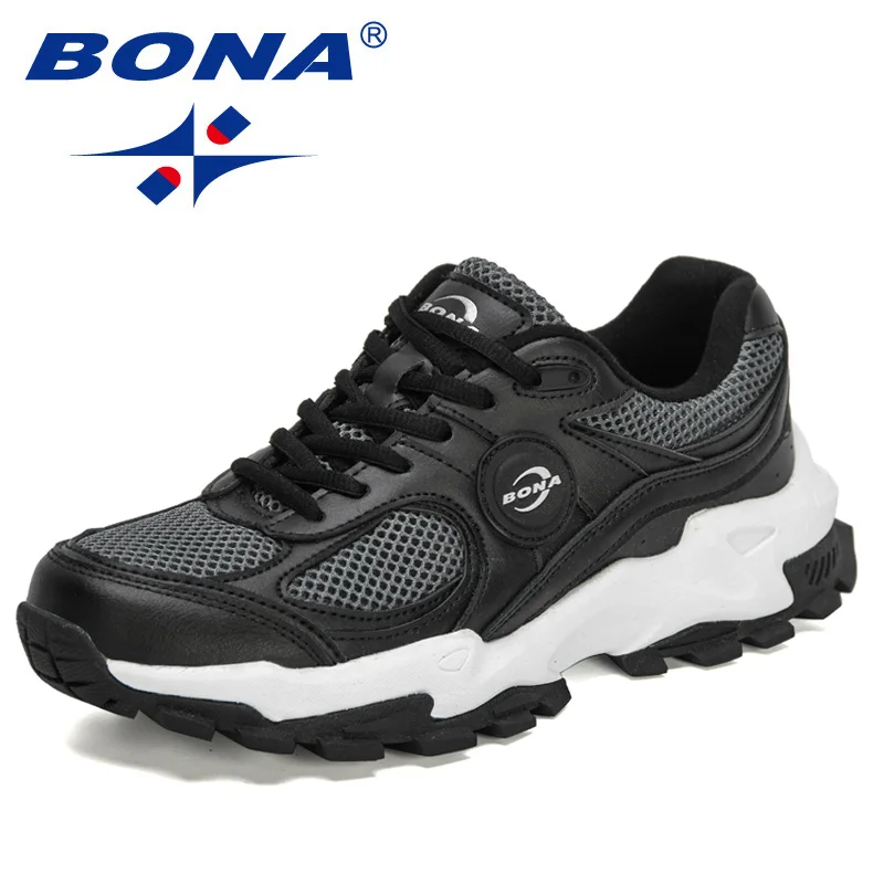 

BONA 2022 New Designers Popular Running Shoes Casual Mesh Sneakers Men Lace-Up Outdoor Sports Tennis Shoes Man Walking Footwear
