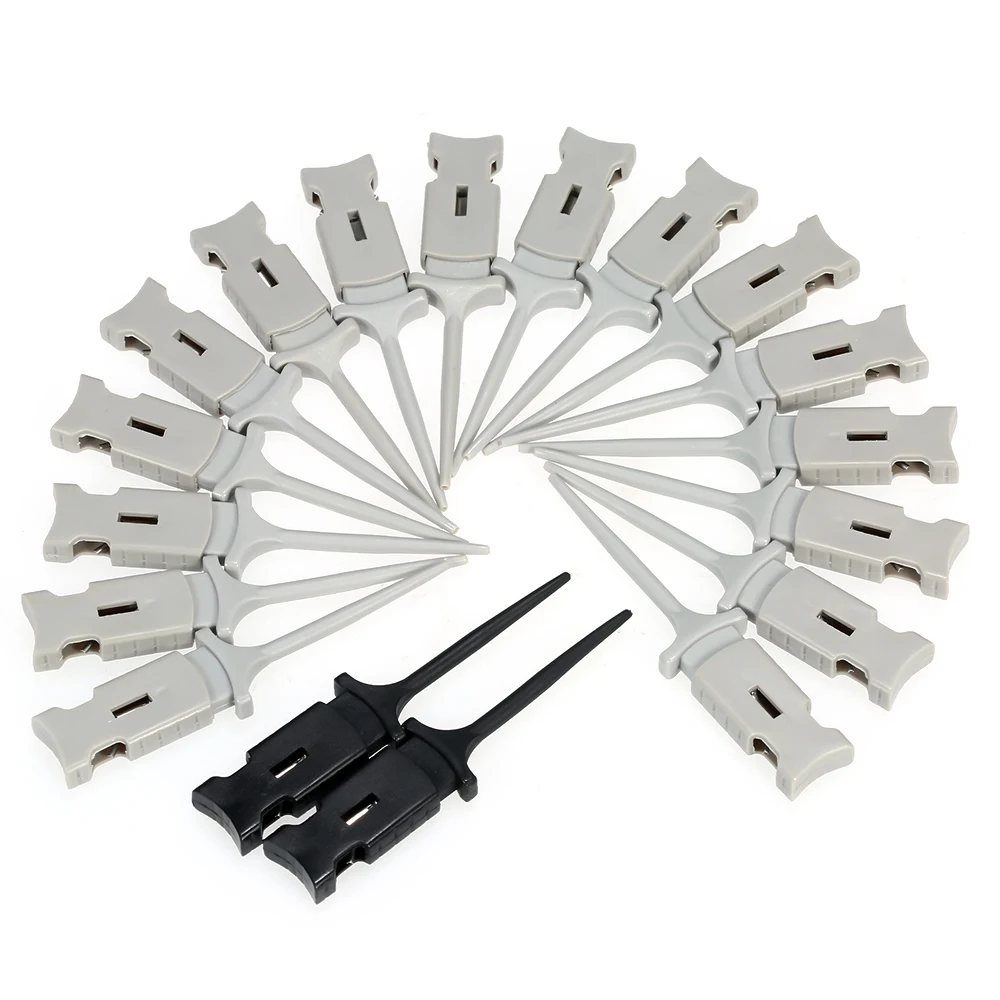 18 шт. Мини тест крюк HT321 двойной захват квадратный выходной контакт для