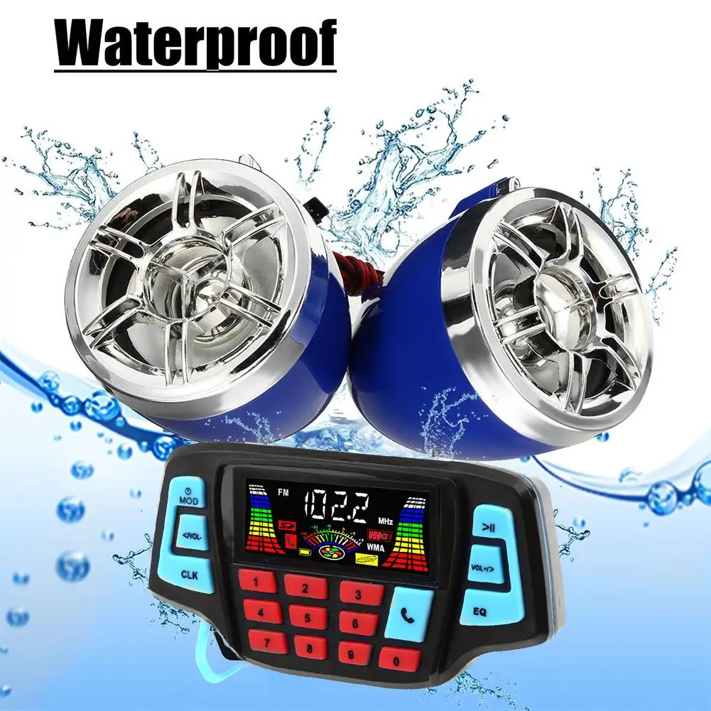 Музыкальный плеер для мотоцикла mp3 динамик комплект s звуковая система на руль