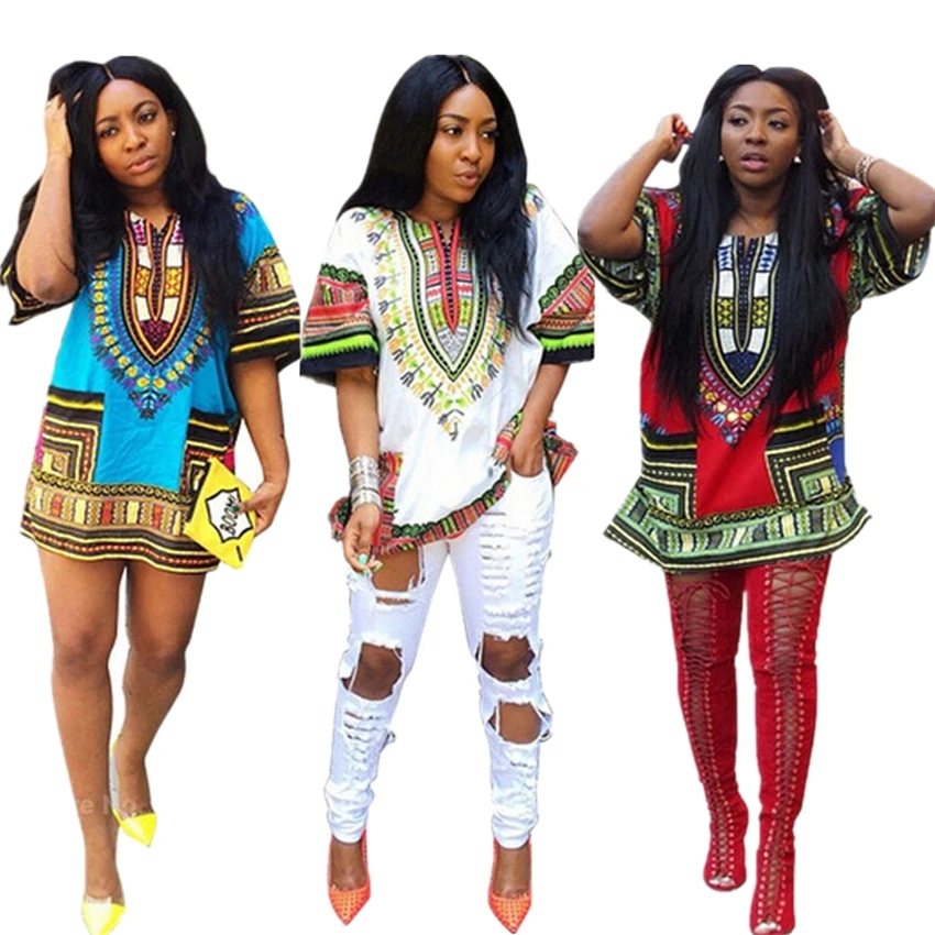 Женская одежда с принтом Dahsiki Классические Вечерние платья в африканском стиле