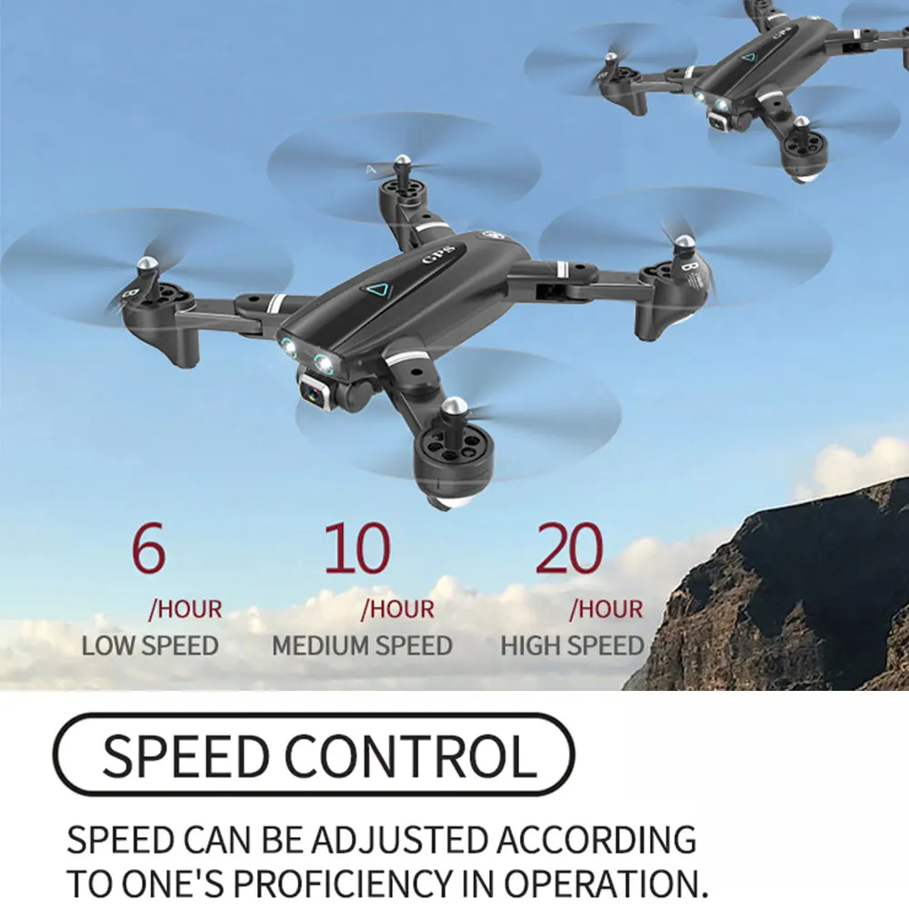 GPS складной 2 4G/5G Дрон WiFi FPV 1080P следуй за мной с HD камерой RC Квадрокоптер