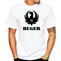 ruger black logo t shirt 2nd amendment pro gun rights tee rifle firearms printed round men tshirt cheap price coat clothes tops