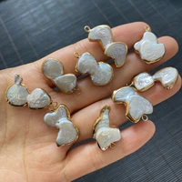 1pcs white irregular shape pendant diy handmade freshwater pearl accessories jewelry making beaded decoration wholesale fashion