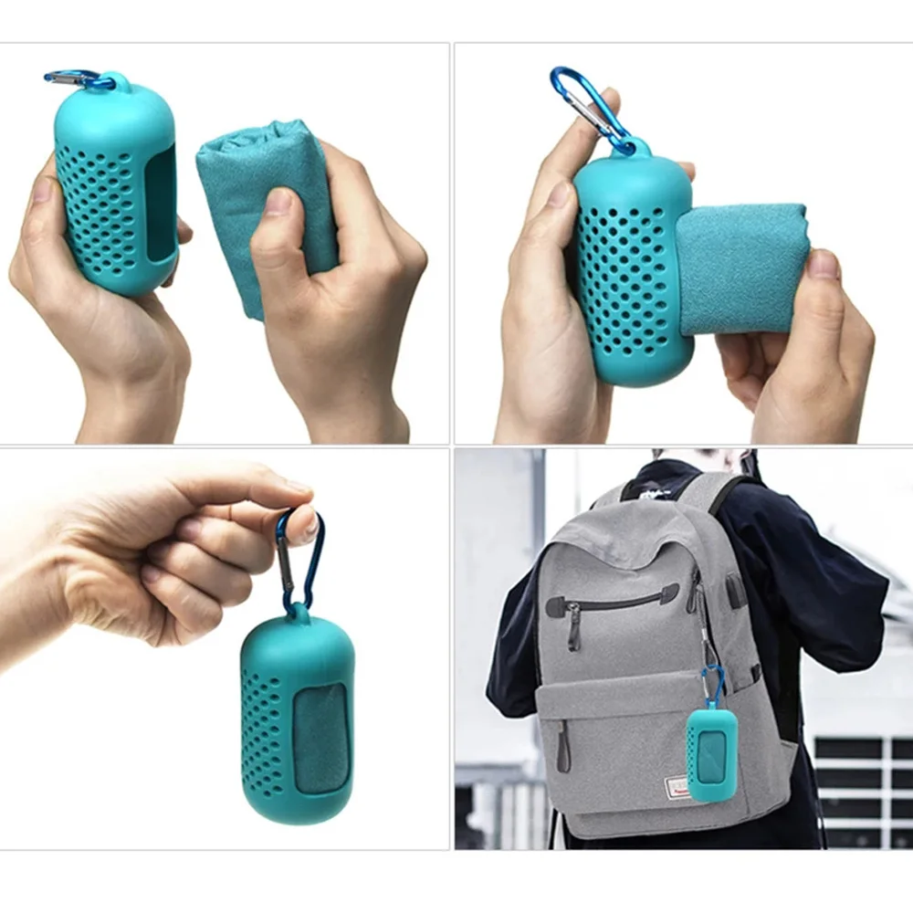 Быстрая Сушка микрофибры полотенце для спорта бега кемпинга портативное фитнеса