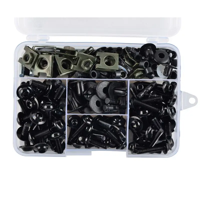 

195pcs M5 M6 Motorcycle Complete Fairing Bolts Screw Fastener Clips For Suzuki GSXR1000 /1100/600/750，GSXS1000