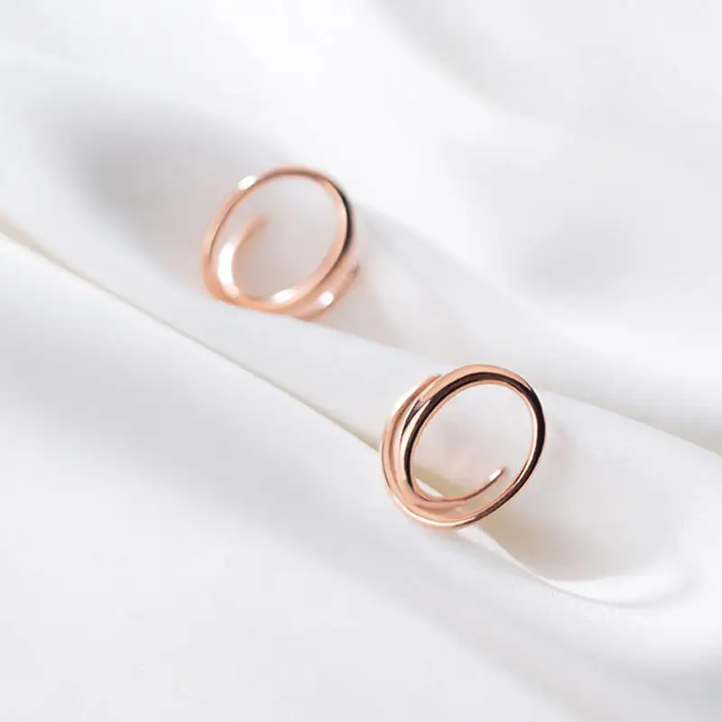 

Real 925 Sterling Silver Geometric Cross Stud Earring For Fashion Women Party Hiphop Fine Jewelry Minimalist Accessories