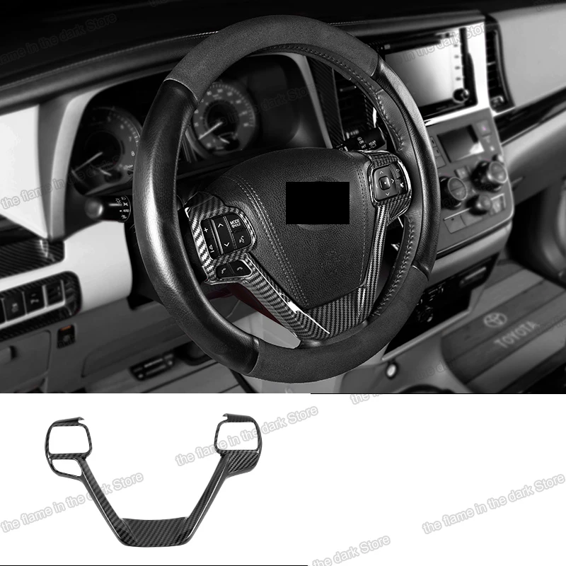 Lsrtw2017 углеродное волокно Abs автомобильные рулевые накладки для Toyota Sienna 2015 2016 2017 2018