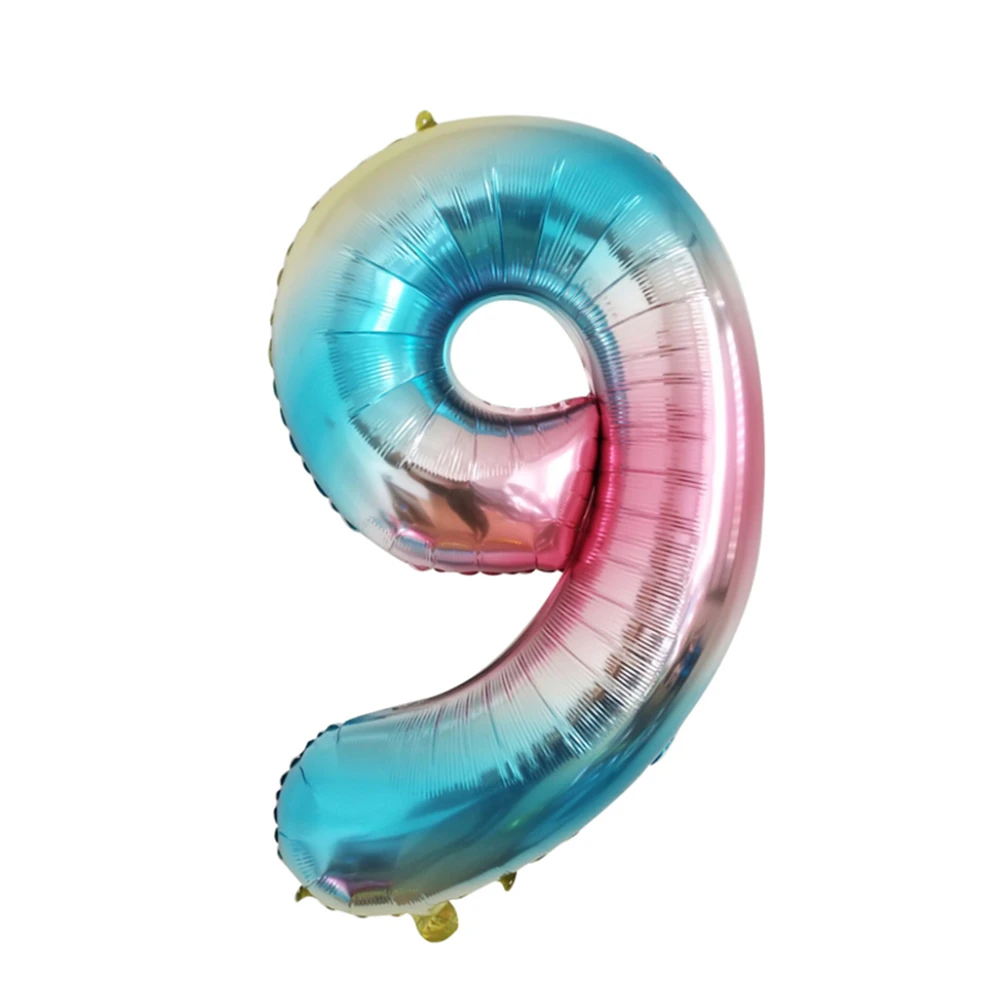 40 дюймов Большой фольги номер дня рождения шары изменение цвета 0 1 2 3 4 5 6 7 8 9