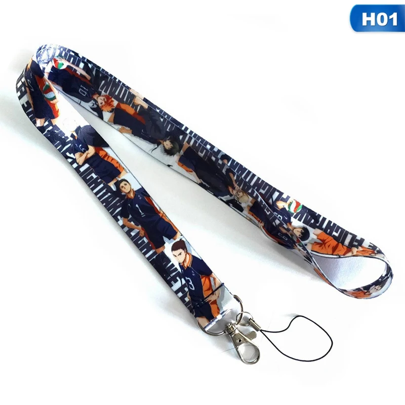 

Haikyuu Keychain Accessories Cosplay Prop Key Rings Cell Phone Neck Strap ID Lanyards
