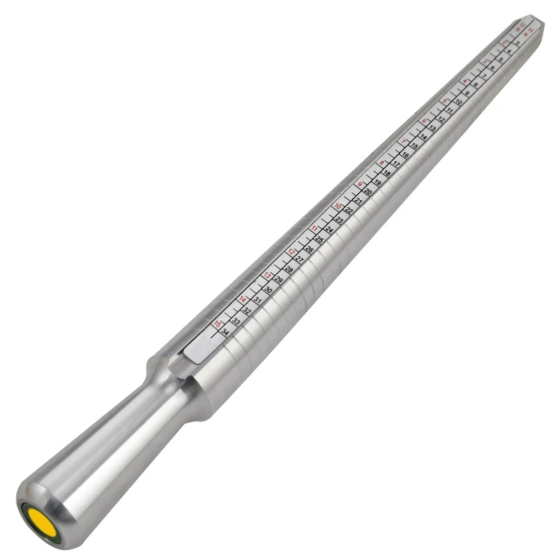 Finger size gauge Новинка, 1 набор, металлическое серебряное кольцо на палец, размер r, Калибр/кольцевая оправка, измерительная палочка, ювелирное изделие, измерительный инструмент - Цвет: Finger size gauge