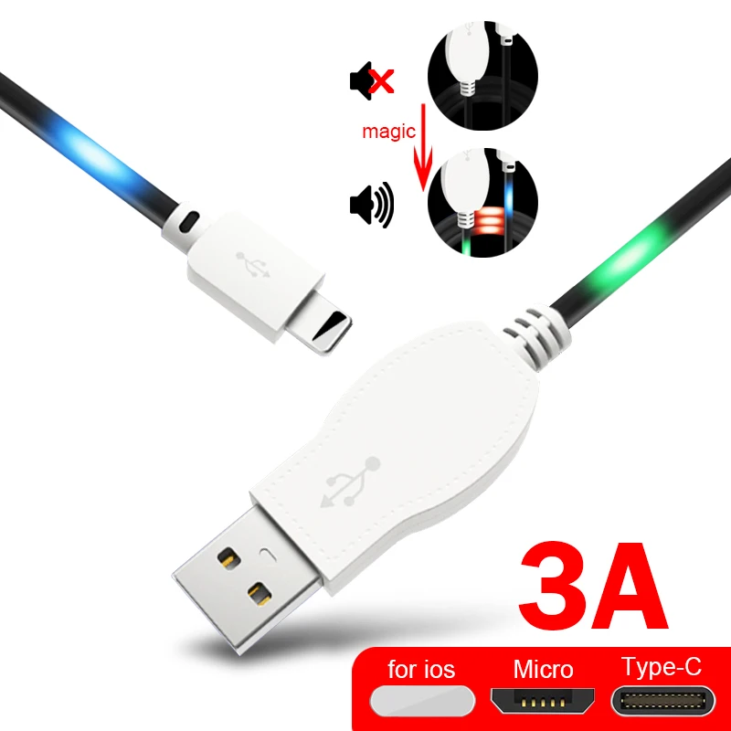 T27USB кабель для зарядки и передачи данных type-C Micro USB мобильного телефона 3A быстрой