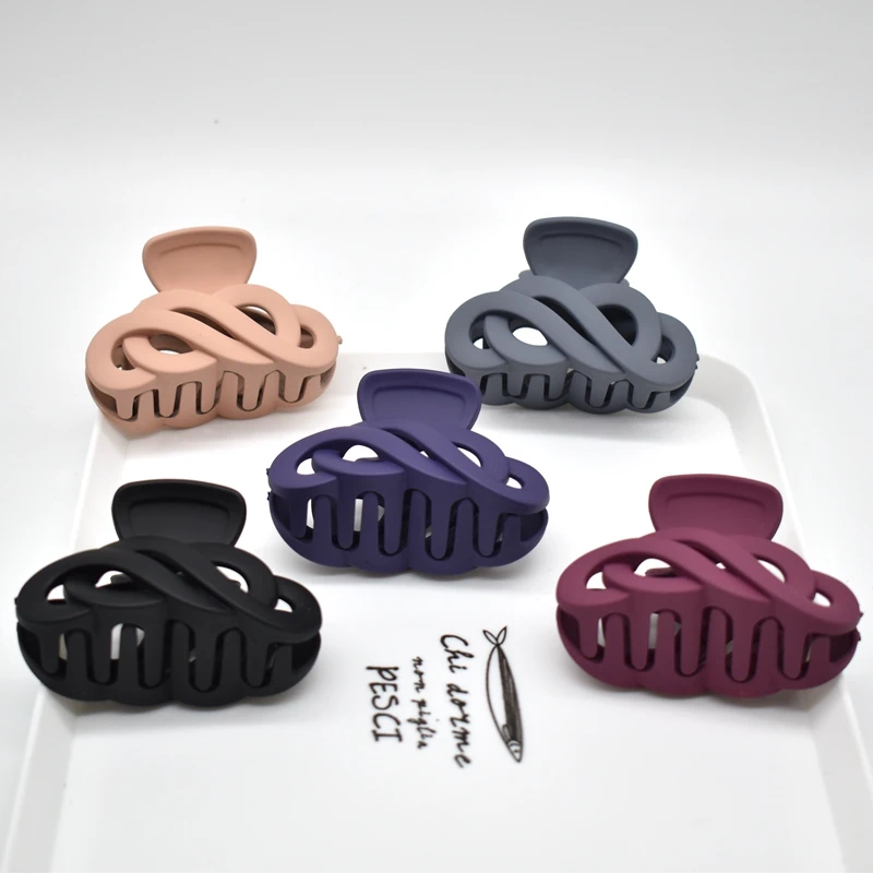 Женская заколка краб для волос черная акриловая Заколка зажимы большого размера|