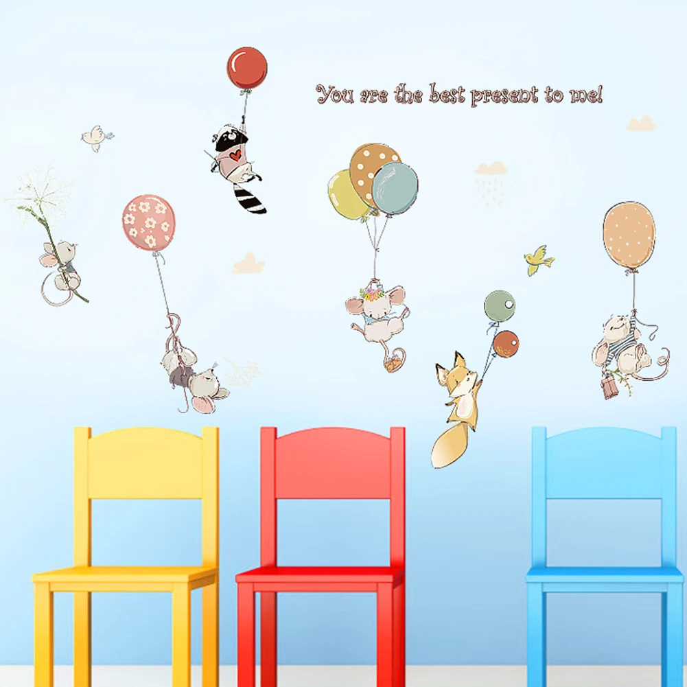Cartoon Wall Stickers Cloud Decoration Nursery Kids Room Bedroom Decor Removable PVC Vinyl Decals Dropship | Дом и сад