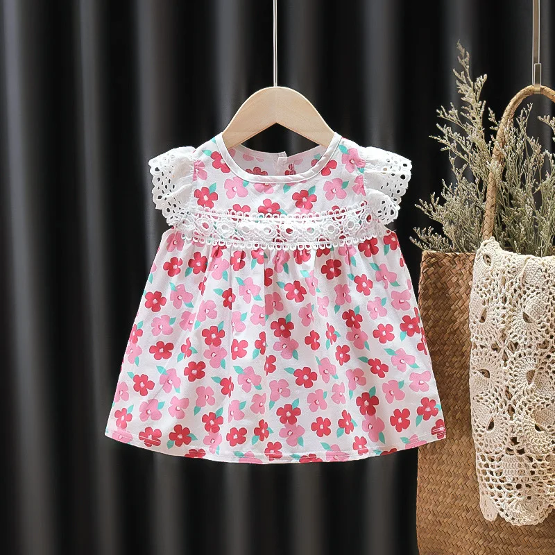 

Summer Newborn Baby Clothing Lovely Infant Girls Dress Cotton Girls Princess Dress Toddler Kids Birthday Party Clothes Girl's fl