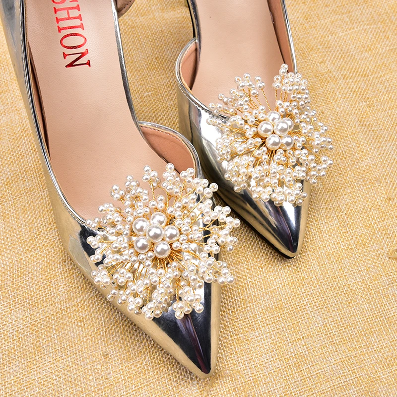 

5 шт., круглые Цветочные нашивки с плоской спинкой, 8 см, Аппликация Из Жемчужного бисера