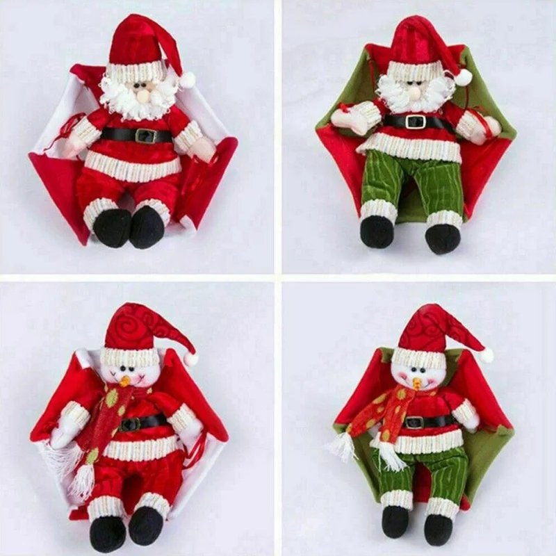 

New Cute Santa Claus Parachute Decoration Christmas Unique Household Snowman Parachute Decoration
