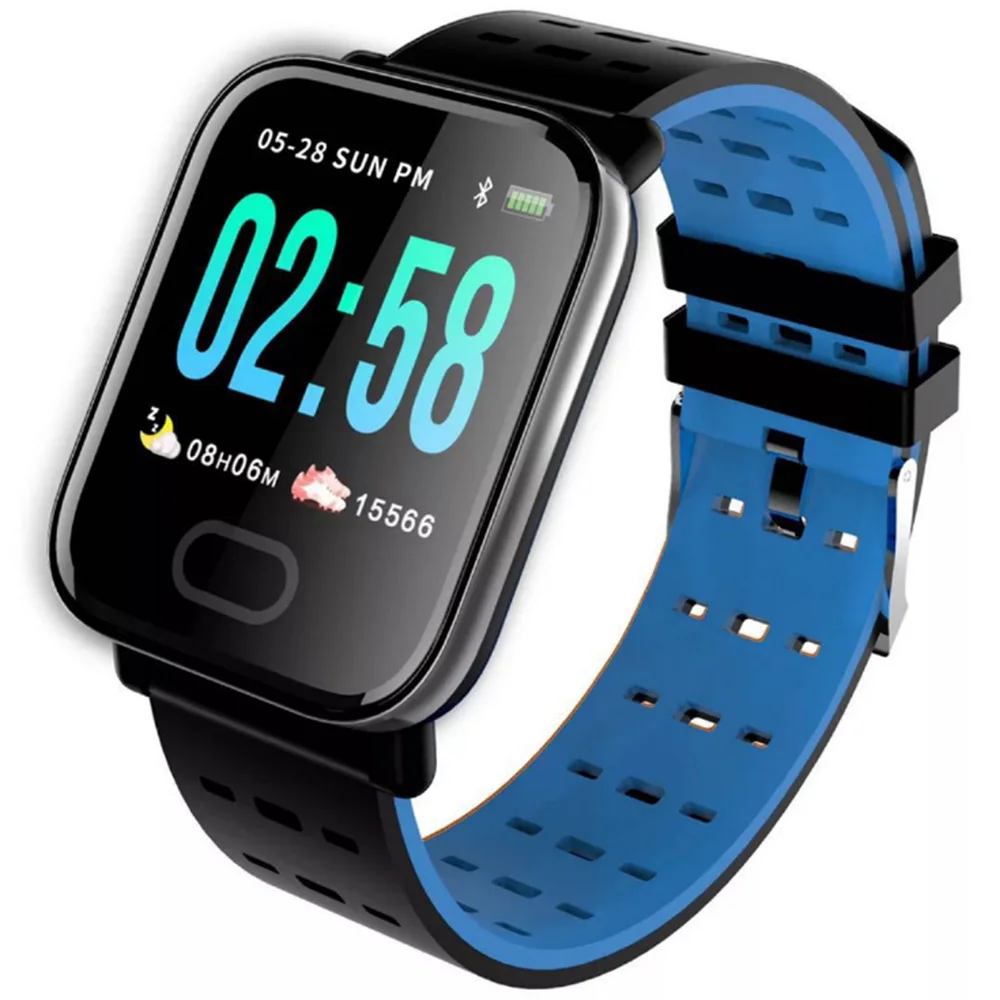 Синий Цифровой измеритель артериального давления, тонометр на запястье, медицинское оборудование, водонепроницаемый портативный измерительный прибор, умные наручные часы - Цвет: Синий