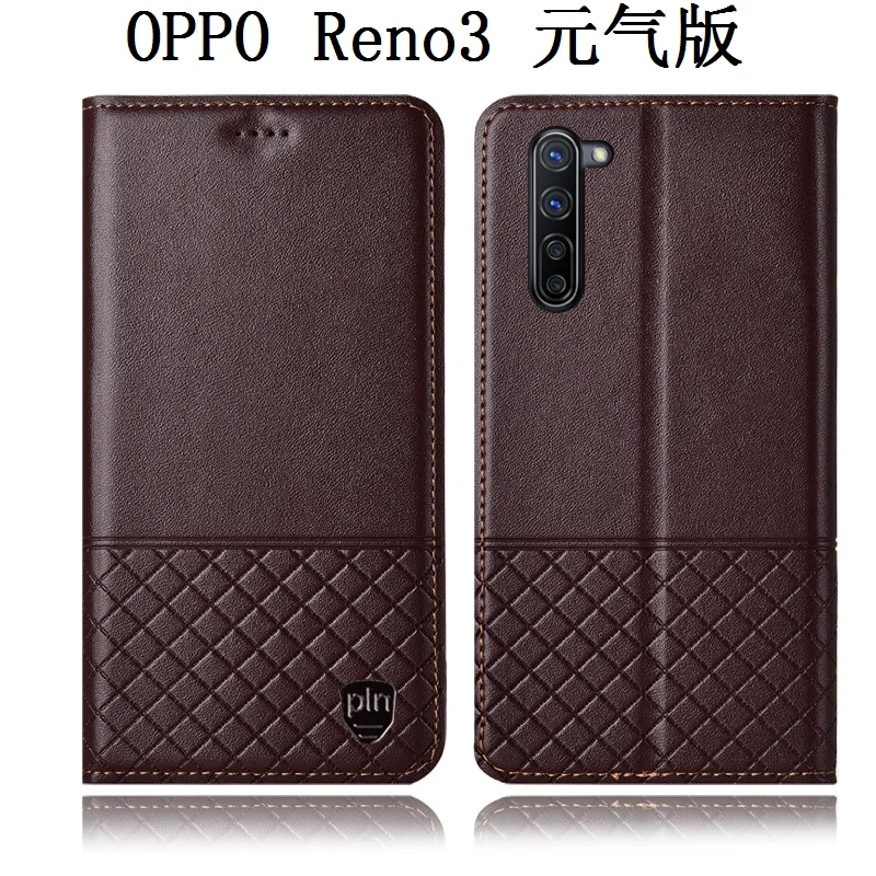 Чехол для телефона из натуральной кожи с отделением карт Visa OPPO Reno 3 Pro | Мобильные