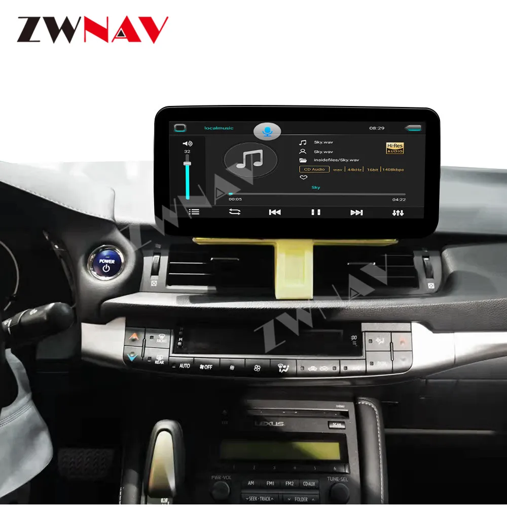 Автомобильный GPS-навигатор Android 10 8 ядер 6 + 128 ГБ IPS экран CD DVD-плеер для Lexus CT200 CT200H CT