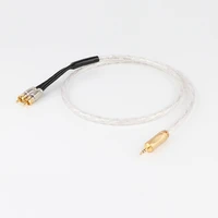 original audio cable stereo 3 5mm to 2rca silver plated hi fi for mp3 cd dvd tv pc audiophile cable