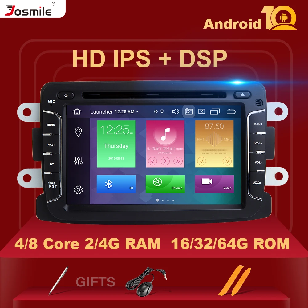 IPS 4 ГБ 1 din Android 10 автомобильное радио DVD мультимедиа для Dacia Lodgy Logan Duster Sandero Renault