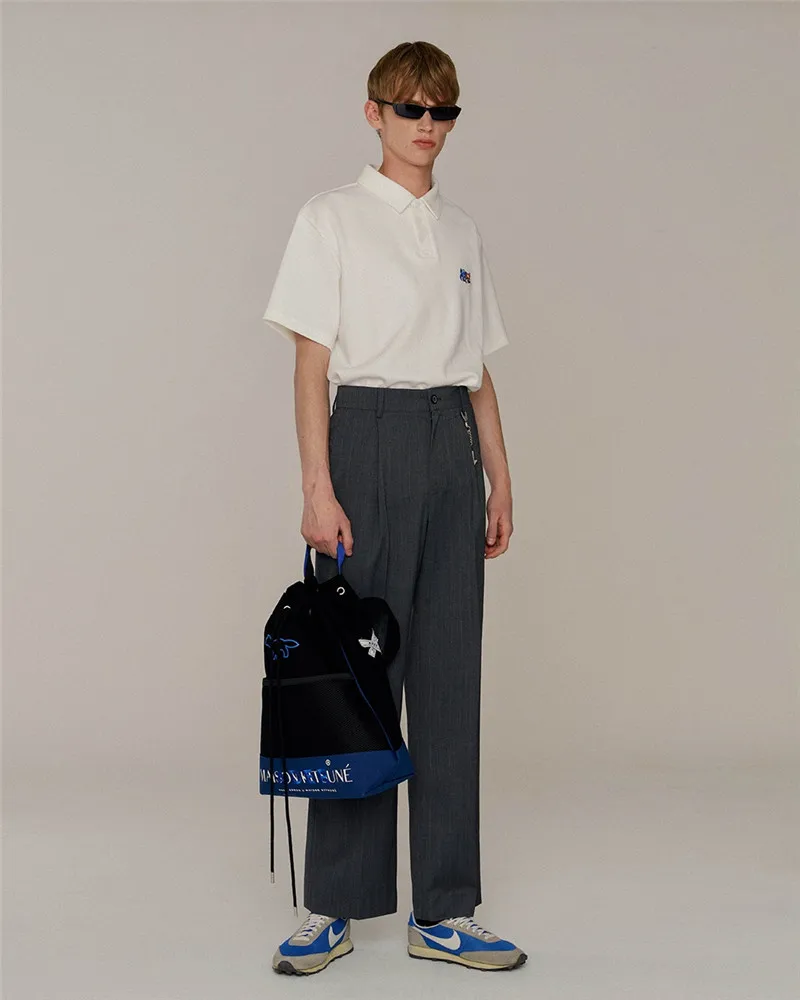 

Adererror Backpack Adererror Embroidery Maison Kitsune Bags Fashion Casual Men Women Drawstring Functional Ader Error Backpack