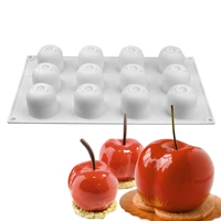 12 holes cherry silicone cake molds for mousse pastry moldes de silicona moule silicone cake decorating tools bakeware