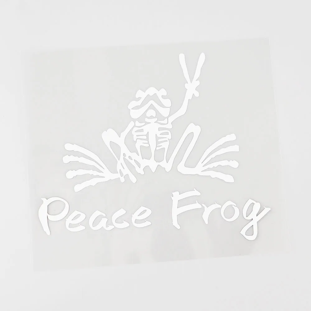 YJZT 14 5 см × 11 9 Peace Frog оригинальность виниловая животного наклейки на автомобиль