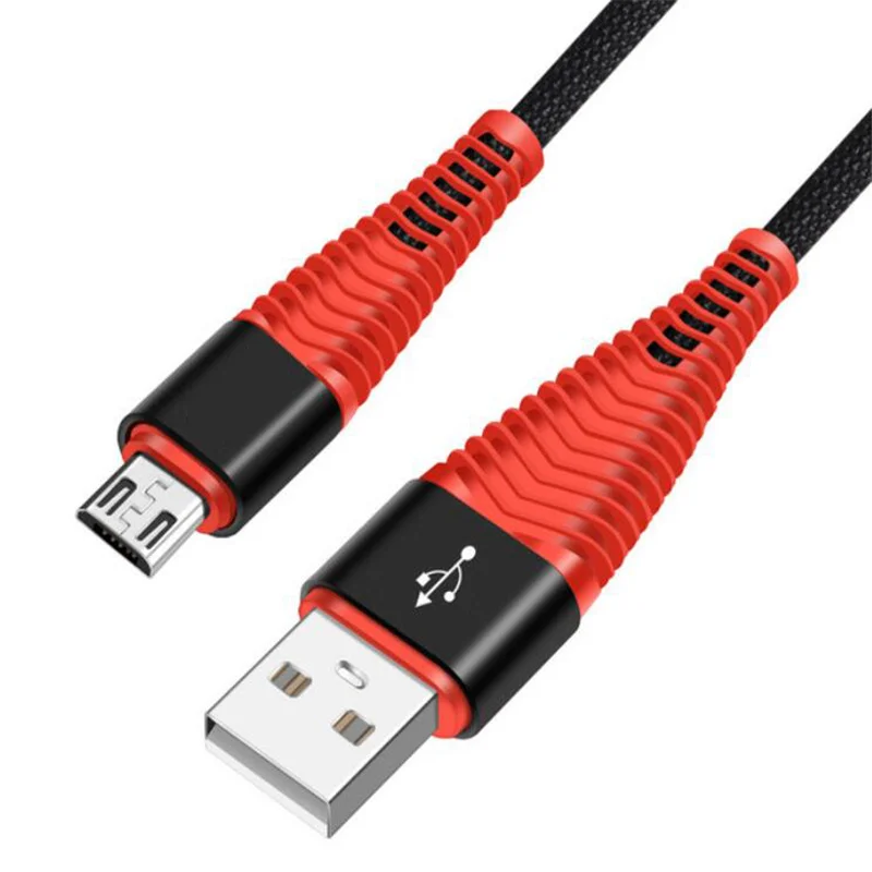 Кабель Micro USB для быстрой зарядки и передачи данных, Кабель Microusb для зарядки samsung S7 S6 Xiaomi Android, кабели для мобильных телефонов - Тип штекера: Black