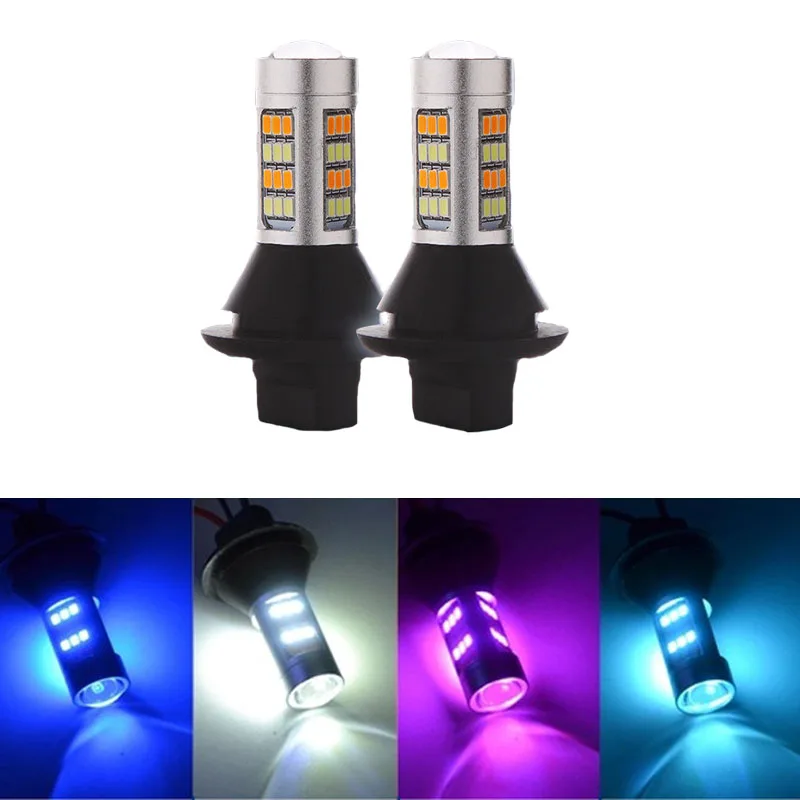 2 шт. 1156 py21w py21w автомобиля указатель поворота Led DRL Габаритные огни 12В поворотники авто светодиодные лампы Turnlight все в одном