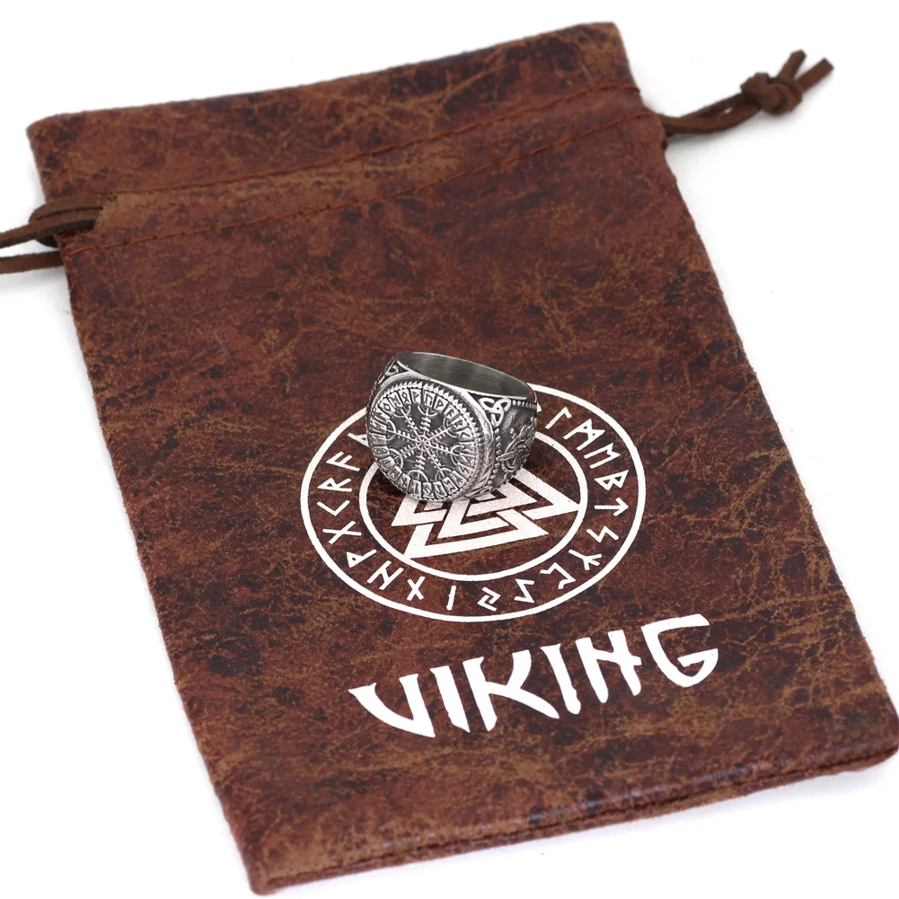 Скандинавский Викинг mjolnir valknut шлем awe Рунический амулет кольцо из нержавеющей