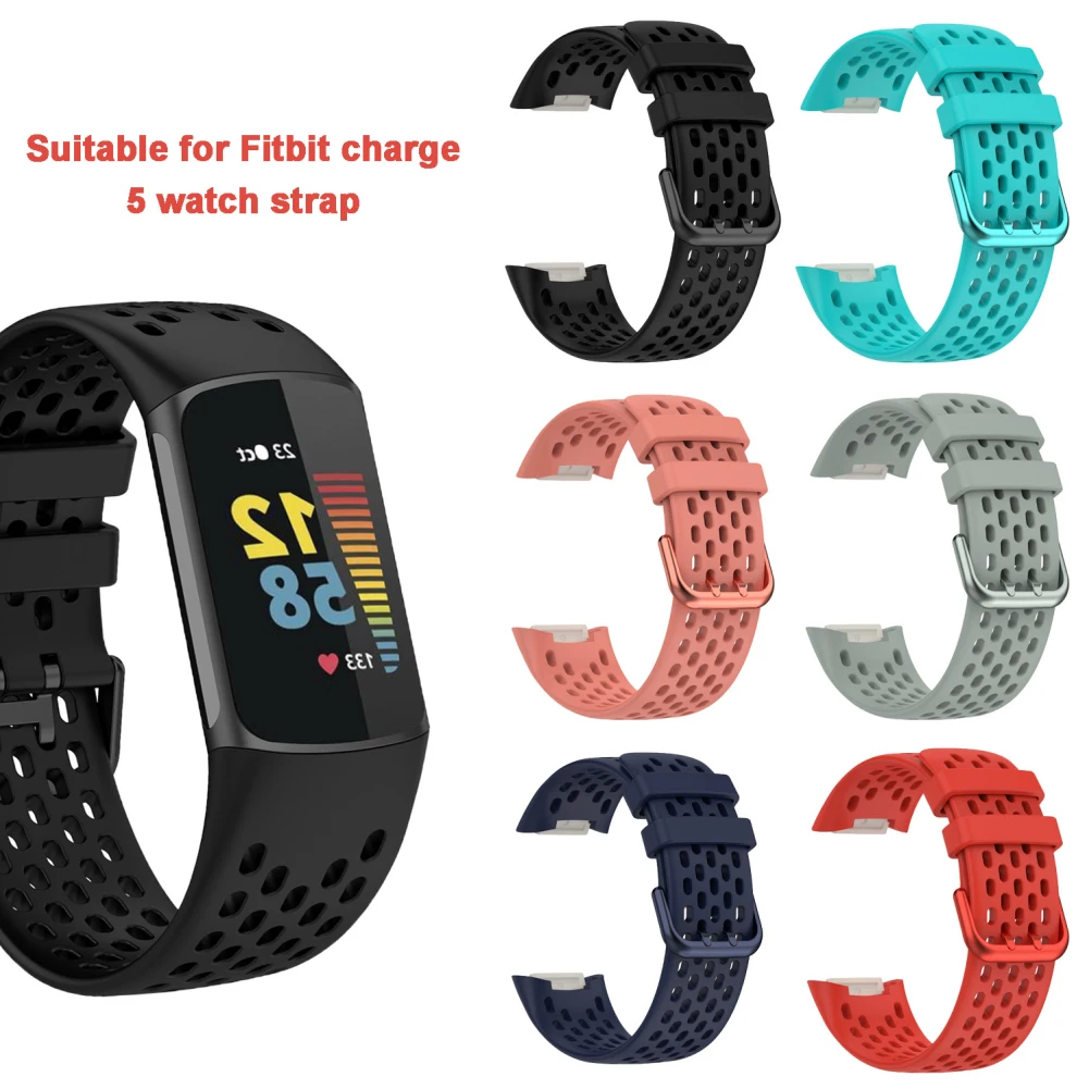 

Ремешок силиконовый для Fitbit Charge 5, спортивный сменный Браслет для смарт-часов Fitbit Charge 5, аксессуары для наручных часов