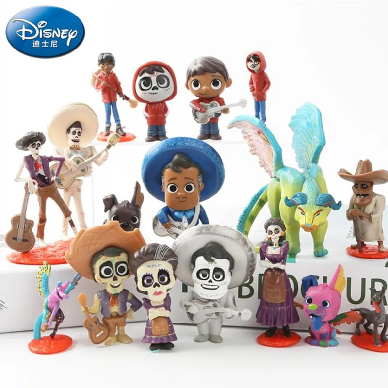 Figuras de acción de la película de Disney para niños, Pixar, Coco, Miguel Riveras, 8 unids/set por Set
