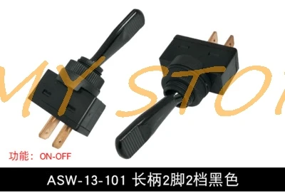 10 шт. ASW14 ASW-13-101 ASW-13-103 20A/12VDC 10A/125VAC ON/OFF 2/3Pin 12 мм крепление тумблер черный пластик для