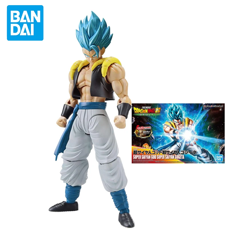 Jo's toy Bandai Original Assembled Model Dragon Ball Super Saiyan God Gogeta Blue Hair Anime Figure PVC Model Toys