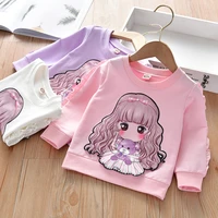 jargazol girls sweatshirts cute cartoon decal long sleeve tops fall toddler children clothes korean little girl costume