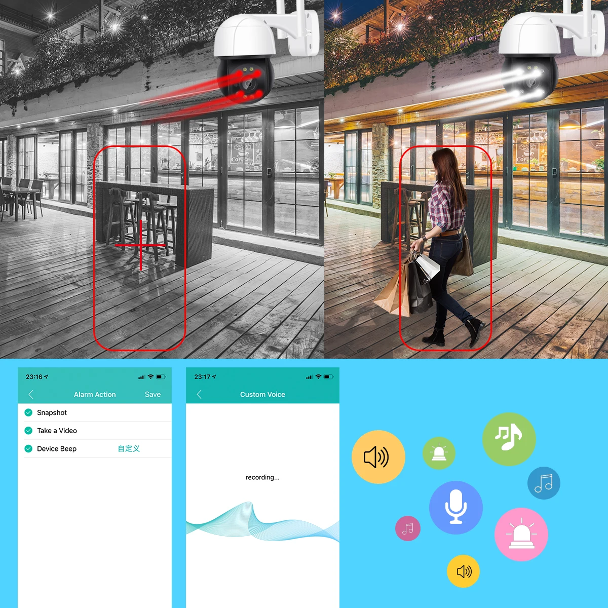 Nuvem à Prova Água de Segurança em Casa Ptz ao ar Anbiux Livre Câmera fi 3mp Velocidade Dome Rastreamento Automático ip Camere Dwaterproof P2p Onvif Cctv 5mp wi 6 Segurança e Proteção