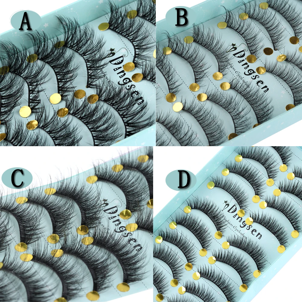 5 пар женские модные мягкие натуральные Длинные Накладные ресницы ручной работы