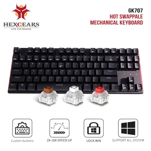 hexgears gk707 87 key keyboard white blue waterproof kailh box switch keyboard hot swap switch mechanical gaming keyboard free global shipping