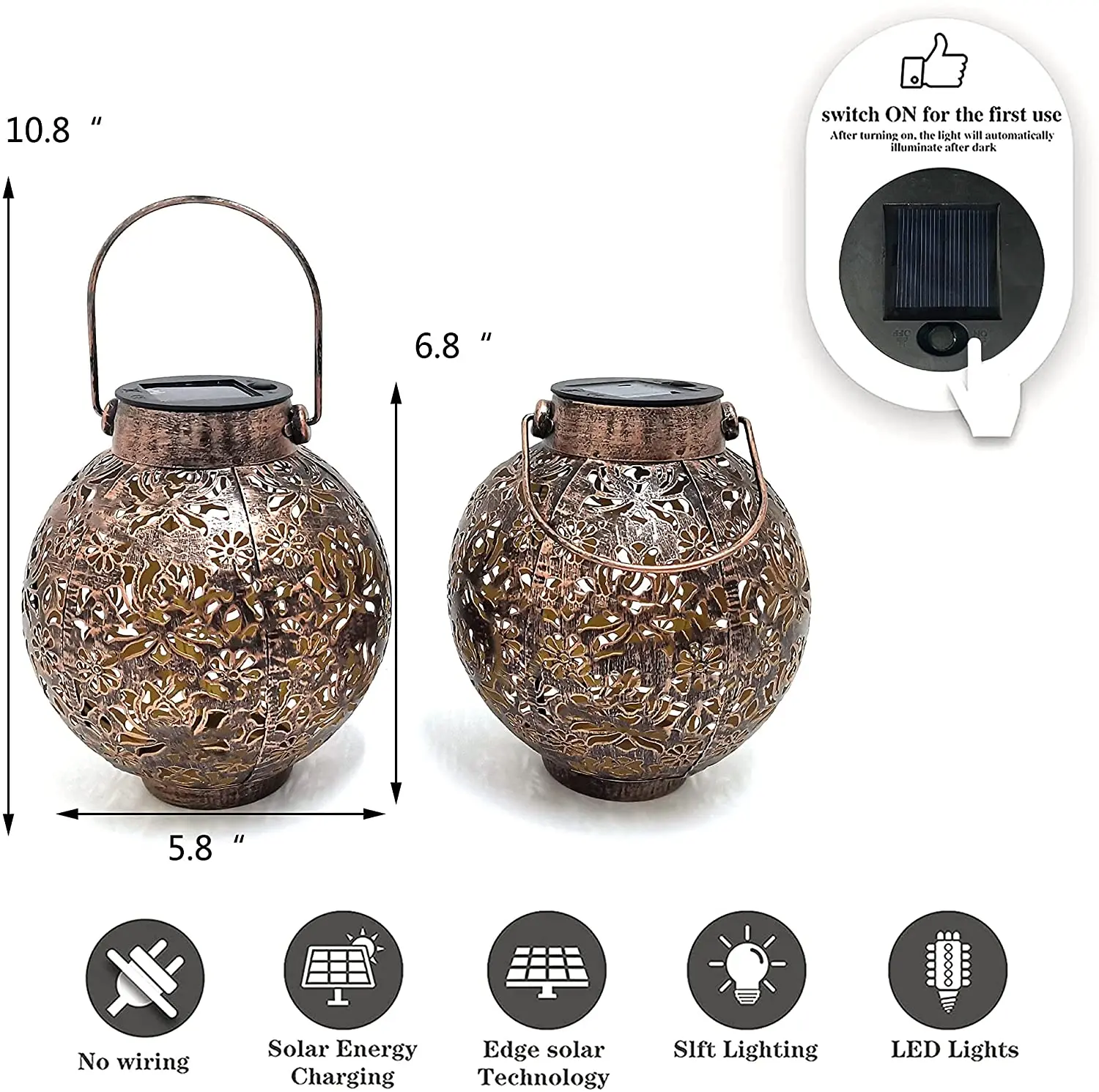 

Retro Solar Lanterns Outdoor Waterproof Outdoor Solar Lanterns Outdoor Garden Lights Solar Lanterns Outdoor Decorative for Patio